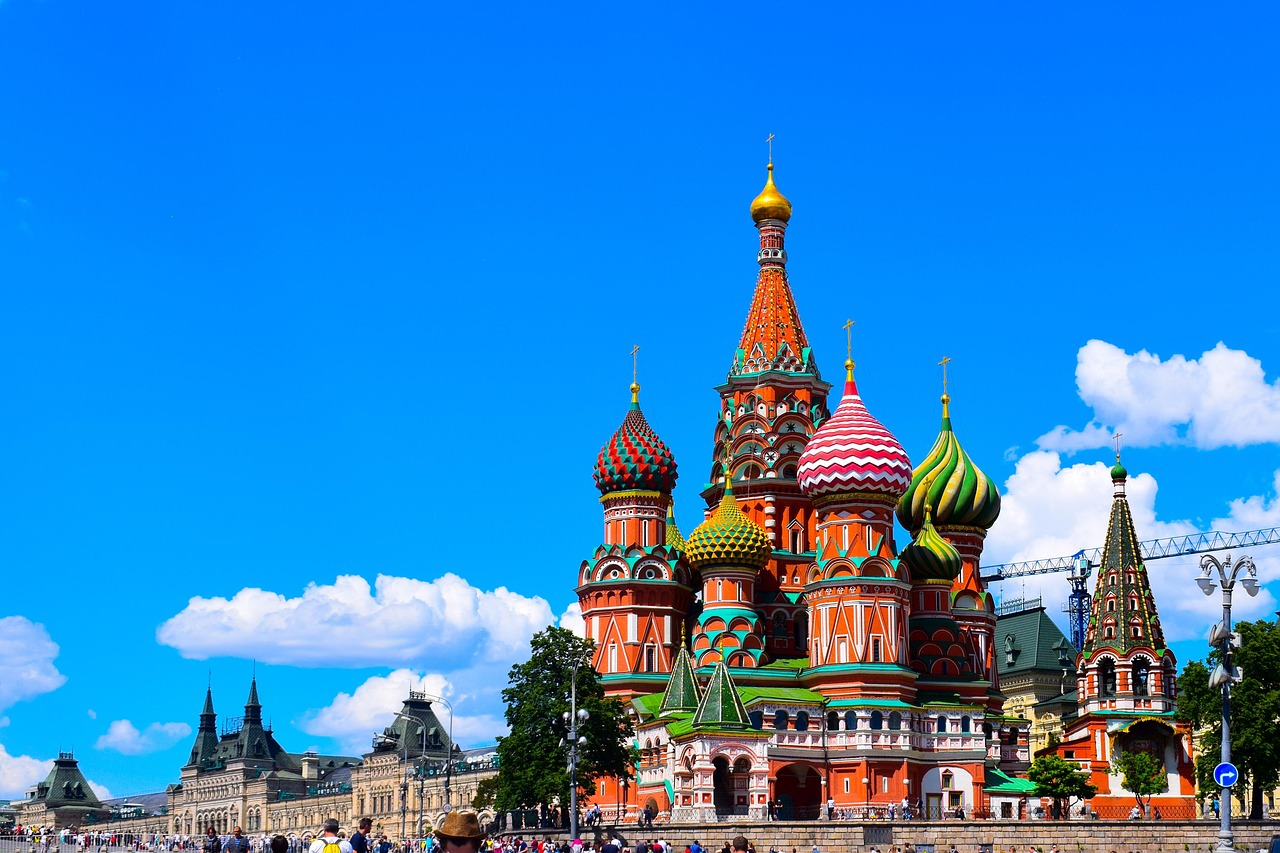 moscow, st basile, red square, church, old, monument, blue, architecture, nature, cathedral, saint, basil, tourism, russia, sky, blue sky, blue church, blue old